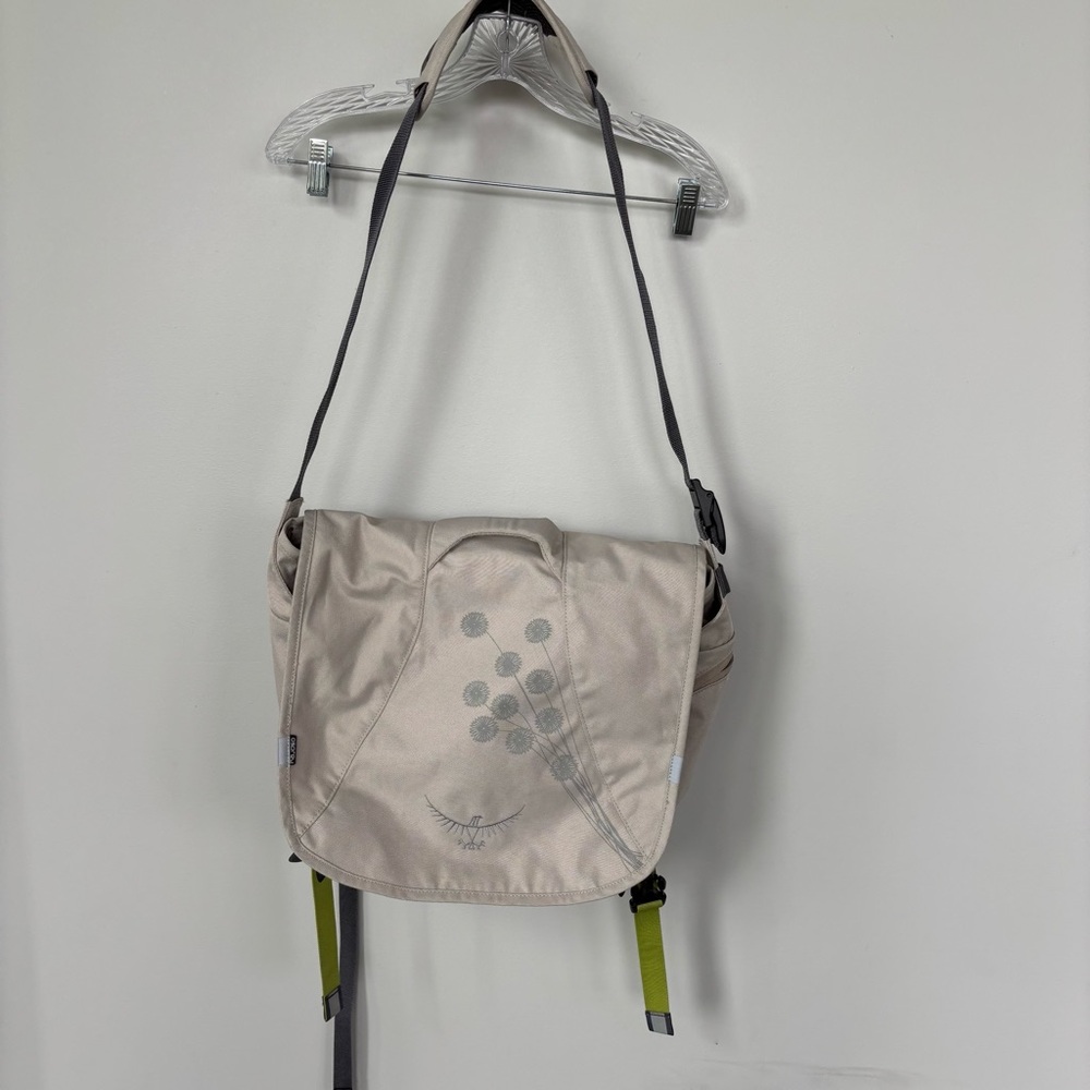 Osprey Beige Floral Messenger Bag